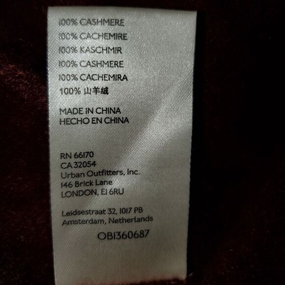 Free People Harmony Cashmere V Neck Pull Over Sweater Rust Orange Red Medium - Picture 11 of 11